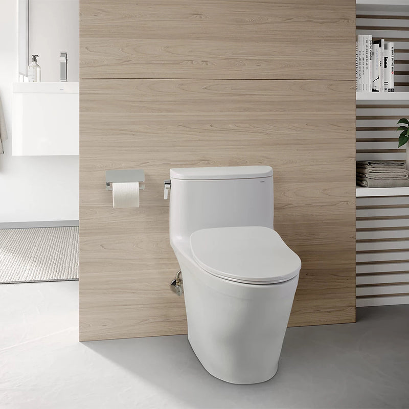 Nexus Elongated Complete One Piece Toilet - Floor Mount - 18" Vitreous China/Matt Black