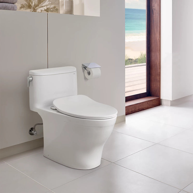 Nexus Elongated Complete One Piece Toilet - Floor Mount - 18" Vitreous China/Matt Black