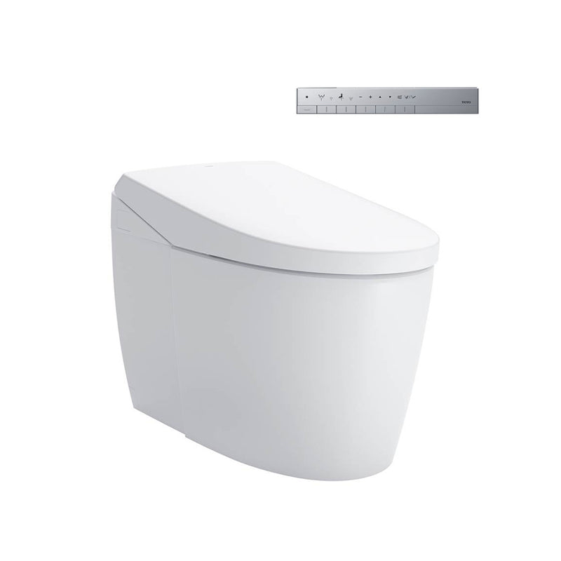 Neorest AS Elongated Dual Flush One Piece Toilet with Smart Bidet Seat- Floor Mount - 16" Vitreous China/Cotton