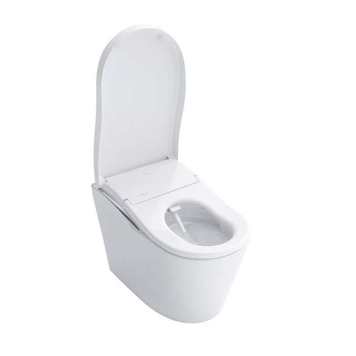 Neorest LS Elongated Dual Flush One Piece Toilet with Smart Bidet Seat - Floor Mount - 17" Vitreous China/Cotton/Silver