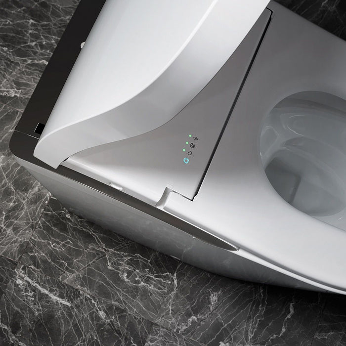 Neorest LS Elongated Dual Flush One Piece Toilet with Smart Bidet Seat - Floor Mount - 17" Vitreous China/Cotton/Black
