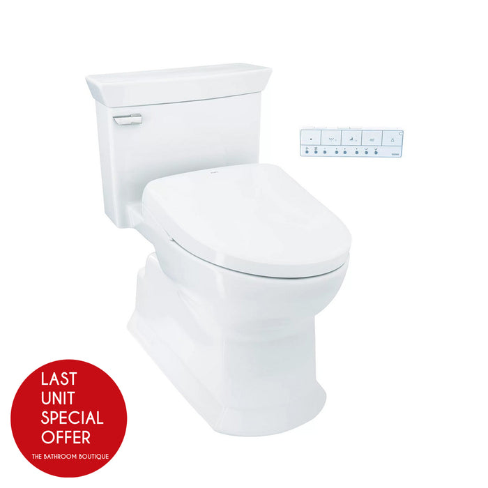 Soirée Washlet S7A Classic Complete Auto Flush One Piece Toilet with Smart Bidet Seat - Floor Mount - 18" Vitreous China/Cotton - Last Unit Special Offer