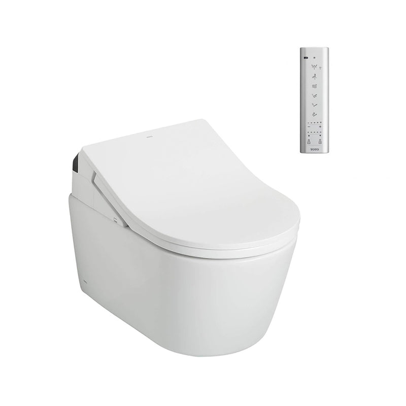 Washlet RX Elongated Complete Dual Flush One Piece Toilet with Smart Bidet Seat - Wall Mount - 15" Vitreous China/Cotton
