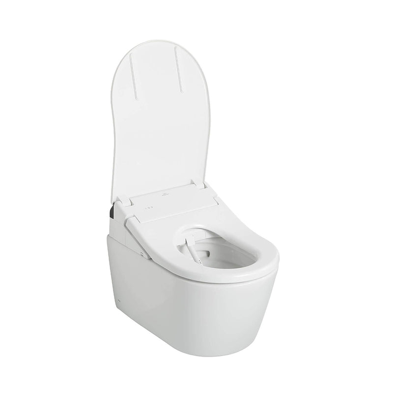 Washlet RX Elongated Complete Dual Flush One Piece Toilet with Smart Bidet Seat - Wall Mount - 15" Vitreous China/Cotton