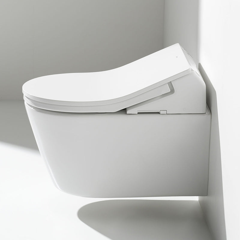 Washlet RX Elongated Complete Dual Flush One Piece Toilet with Smart Bidet Seat - Wall Mount - 15" Vitreous China/Cotton