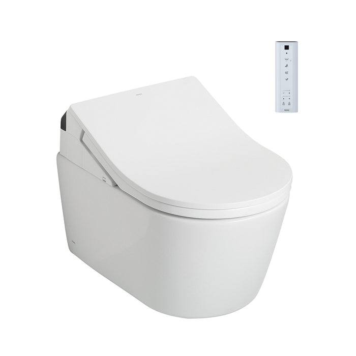 Washlet RX Elongated Complete Auto Flush One Piece Toilet with Smart Bidet Seat - Wall Mount - 15" Vitreous China/Cotton