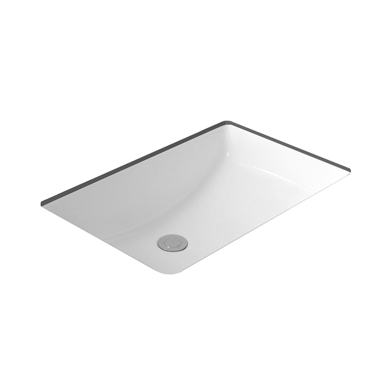 Architectura Curved Bathroom Sink - Under Mount - 18" Vitreous China/White