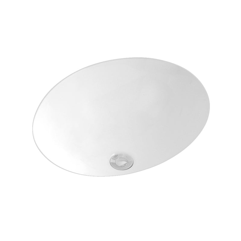 Architectura Oval Bathroom Sink - Under Mount - 20" Vitreous China/White