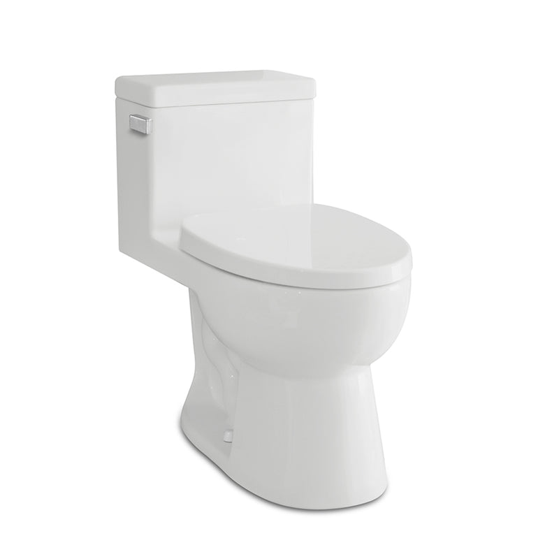 Novo Elongated Complete One Piece Toilet - Floor Mount - 15" Vitreous China/White