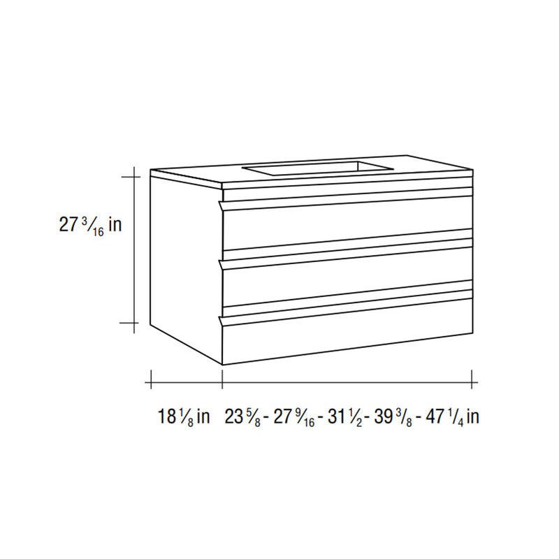 Solco 3 Drawers Cabinet Only - Floor Mount - 28" Particle Board Laminated/Grey