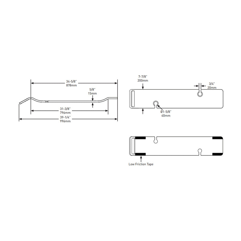 Tombolo Bath Rack - Free Standing - 39" Wood/Oak
