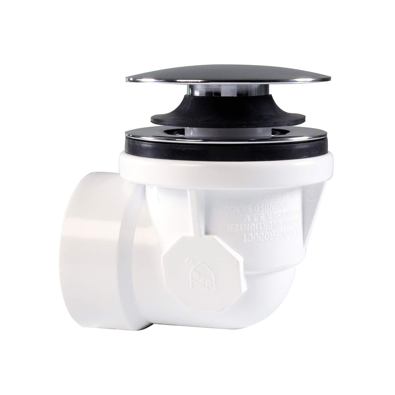 Illusionary Tip-Toe Overflow Tub Drain - Built-In - 11" Pvc/Satin Nickel