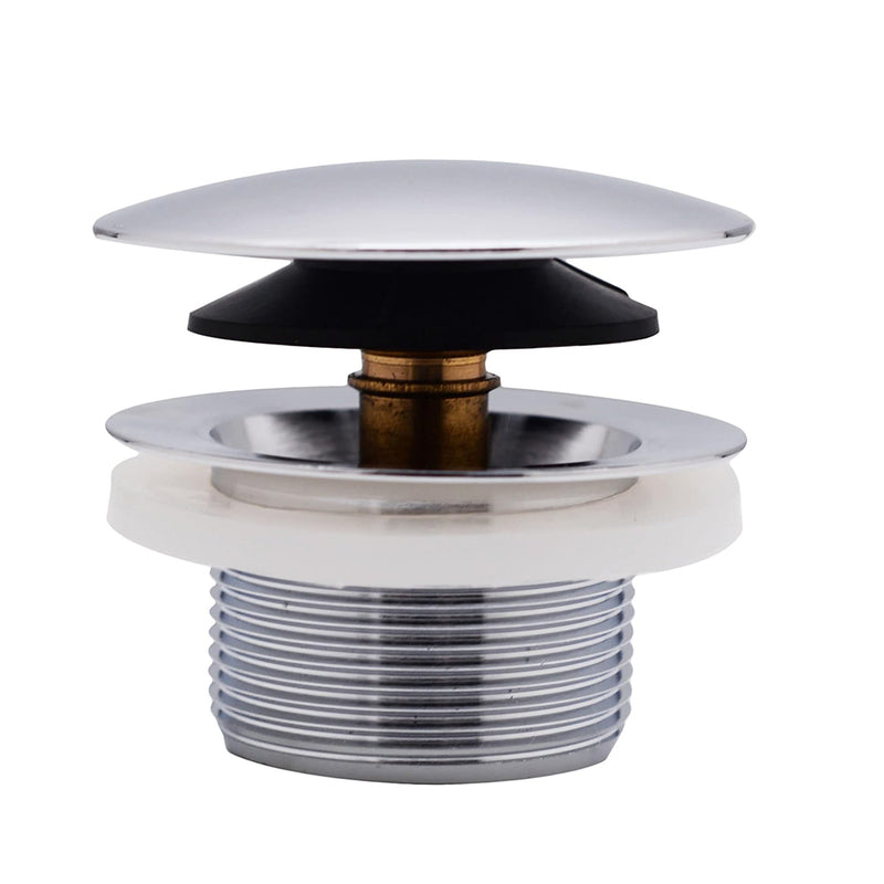Illusionary Tip-Toe Overflow Tub Drain - Built-In - 11" Pvc/Polished Chrome