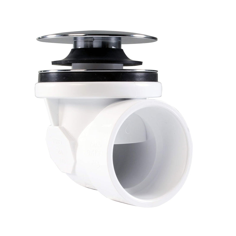 Illusionary Tip-Toe Overflow Tub Drain - Built-In - 11" Pvc/Polished Chrome