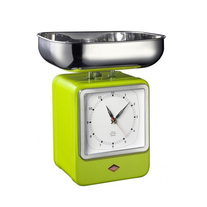 Retro Clock and Kitchen Scale - Free Standing - 9"