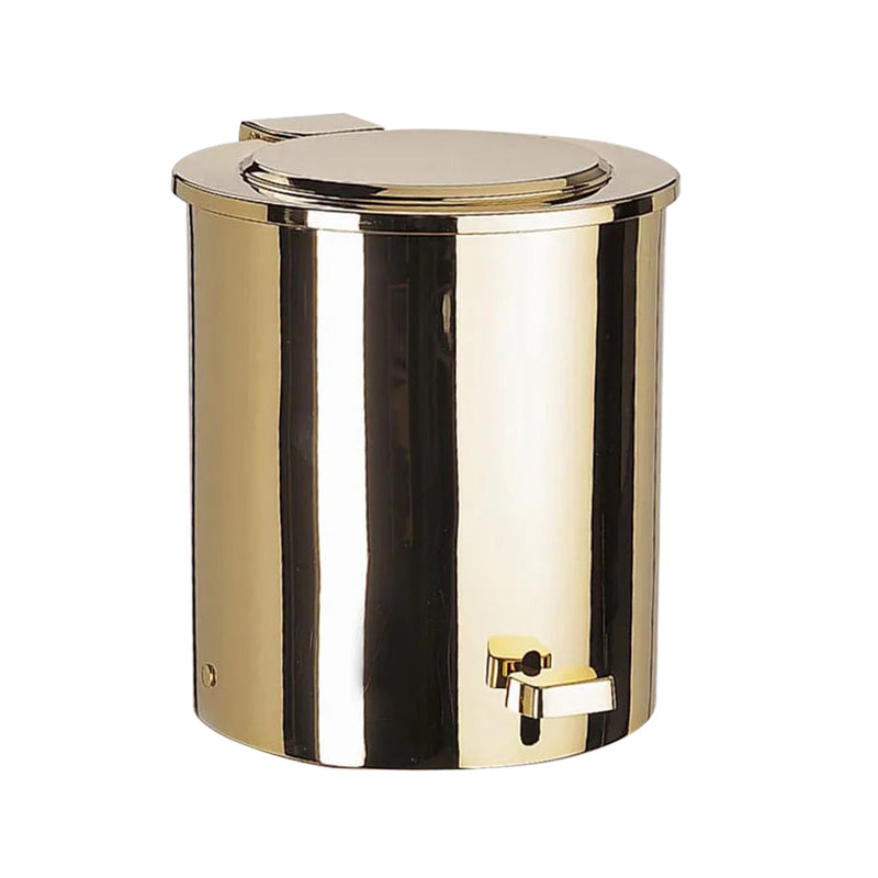 Universal 3 Lts Bathroom Trash Can - Free Standing - 8" Brass/Gold