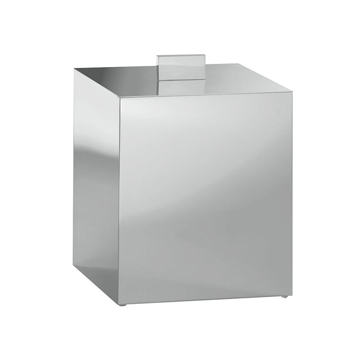 Box Metal 5 Lts Bathroom Trash Can - Free Standing - 7" Brass/Polished Chrome