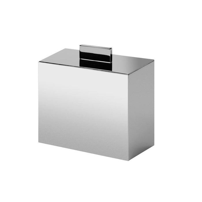Box Metal Cotton Box - Free Standing - 4" Brass/Polished Chrome