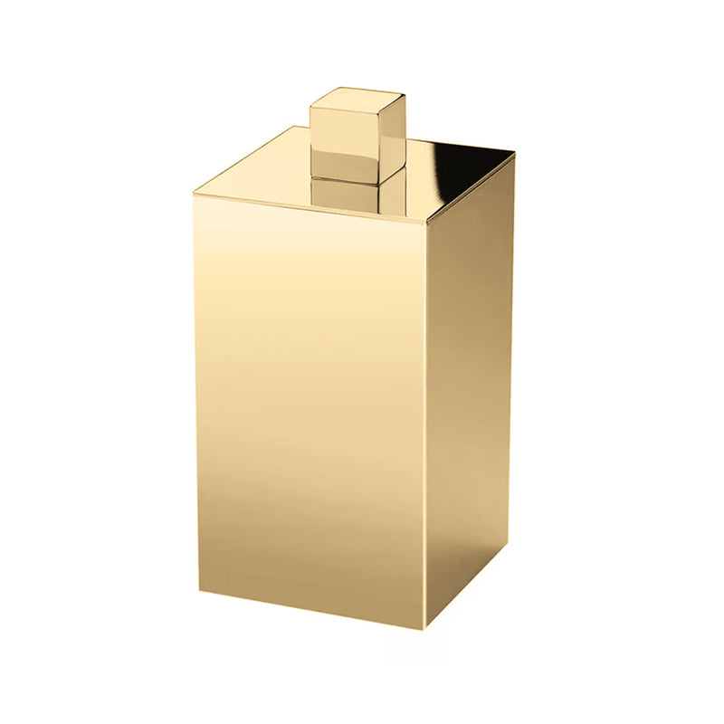 Box Metal Cotton Box - Free Standing - 5" Brass/Gold