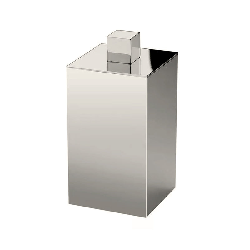 Box Metal Cotton Box - Free Standing - 5" Brass/Brushed Nickel