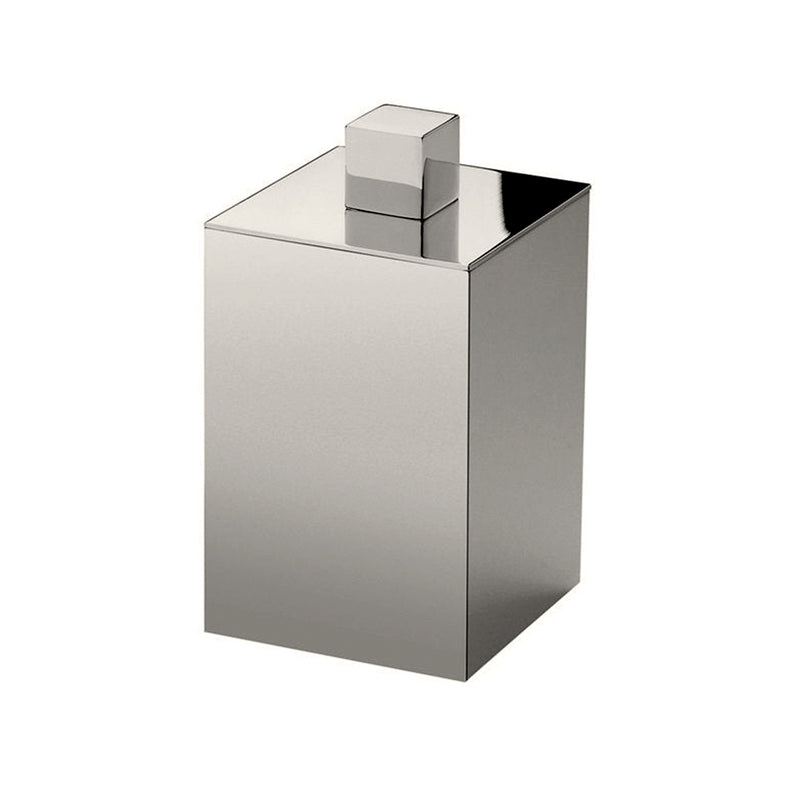 Box Metal Cotton Tips Holder - Free Standing - 4" Brass/Brushed Nickel (Final Sale)