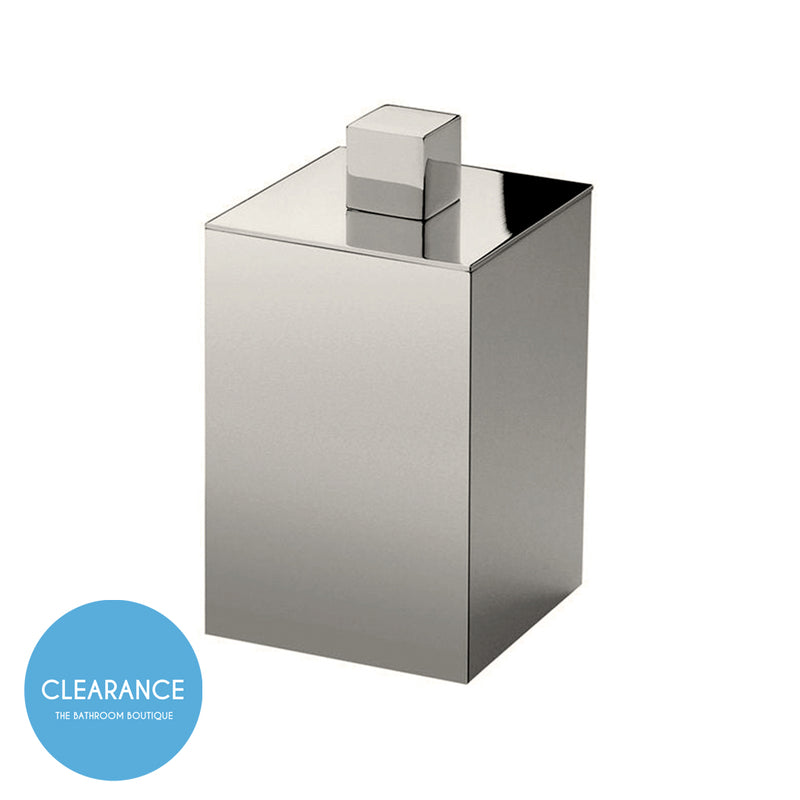 Box Metal Cotton Tips Holder - Free Standing - 4" Brass/Brushed Nickel (Final Sale)