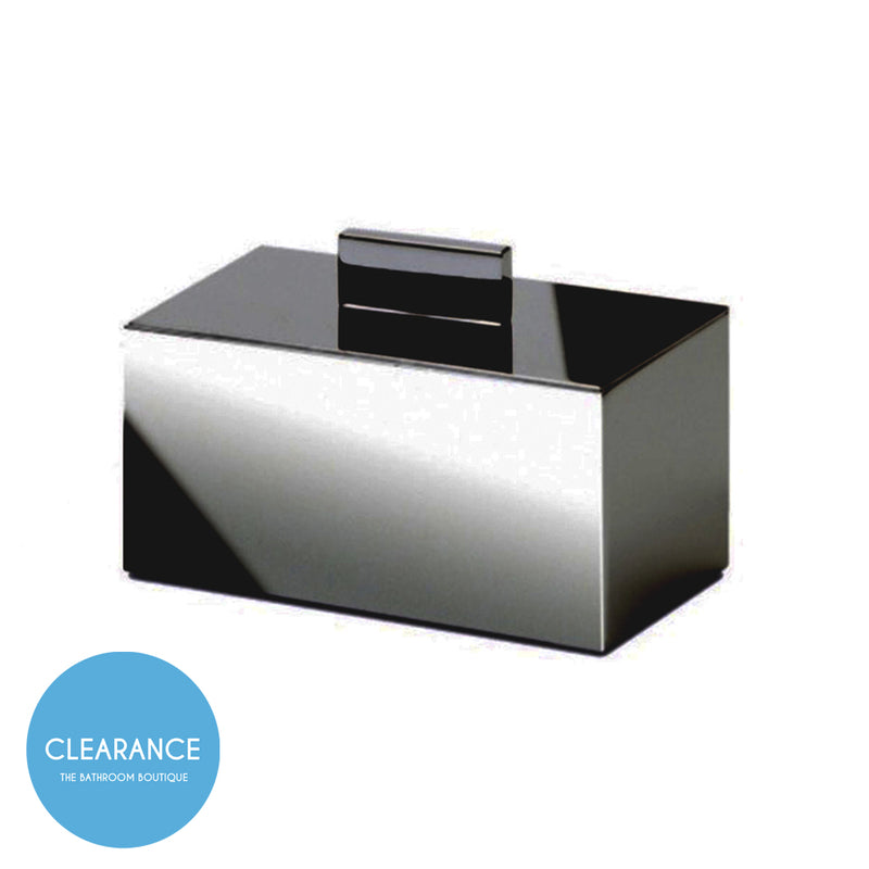 Box Metal Lineal Cotton Tips Holder - Free Standing - 4" Brass/Matt Black (Final Sale)