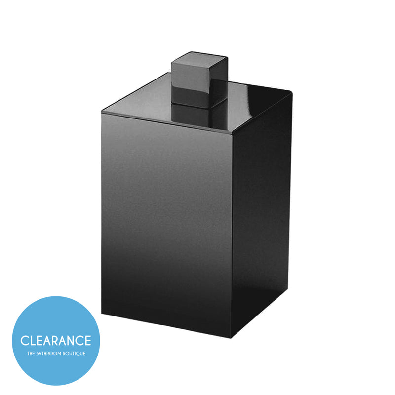 Box Metal Cotton Tips Holder - Free Standing - 4" Brass/Matt Black (Final Sale)