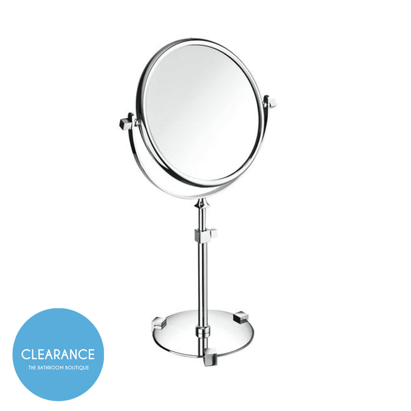 Universal 5X Make-Up Mirror - Free Standing - 7" Brass/Polished Chrome (Final Sale)