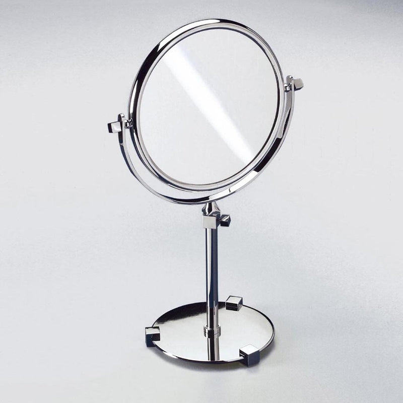 Universal 3X Make-Up Mirror - Free Standing - 7" Brass/Polished Chrome (Final Sale)