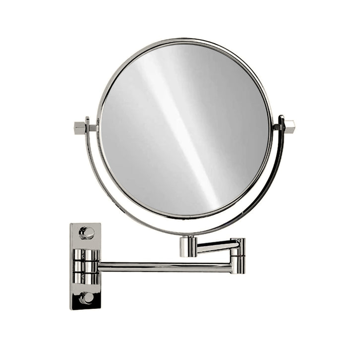 Universal 5X Make-Up Mirror - Wall Mount - 7" Brass/Brushed Nickel