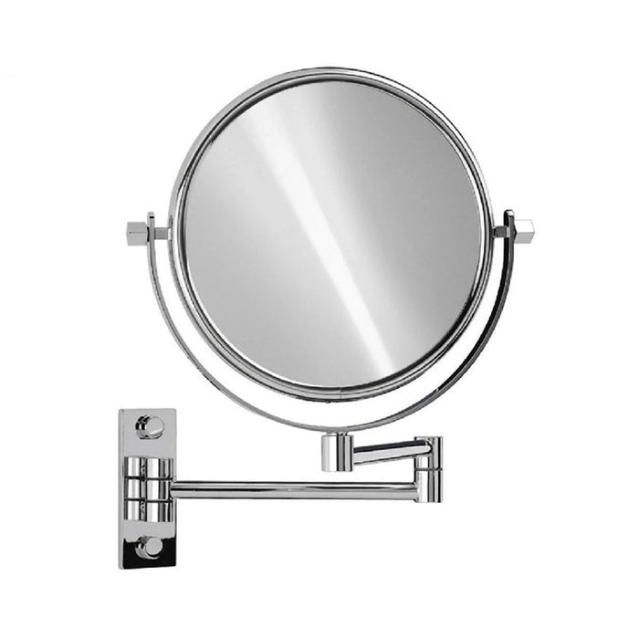 Universal 5X Make-Up Mirror - Wall Mount - 7" Brass/Polished Chrome