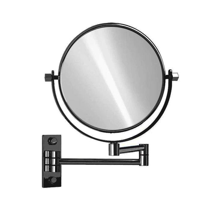 Universal 5X Make-Up Mirror - Wall Mount - 7" Brass/Black - Last Unit Special Offer