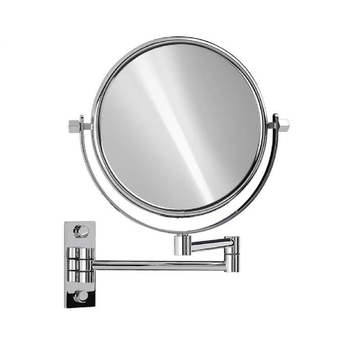 Universal 3X Make-Up Mirror - Wall Mount - 7" Brass/Polished Chrome