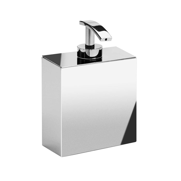 Box Metal Lineal Soap Dispenser - Free Standing - 4" Brass/Polished Chrome