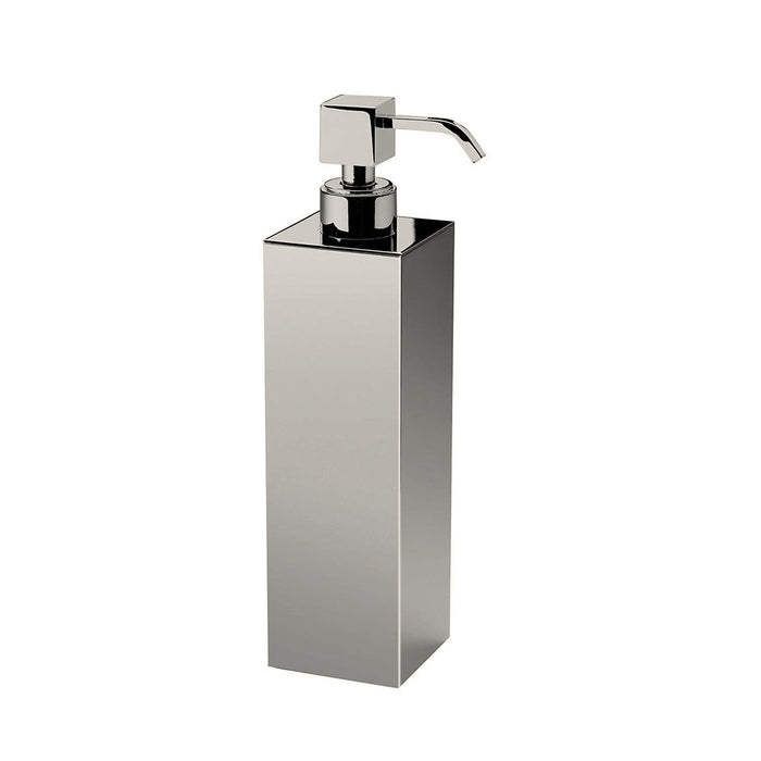 Box Metal Soap Dispenser - Wall Mount - 8" Brass/Brushed Nickel