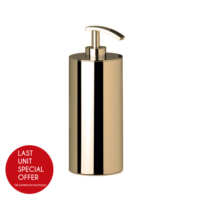 Universal Soap Dispenser - Free Standing - 9" Brass/Satin Gold - Last Unit Special Offer