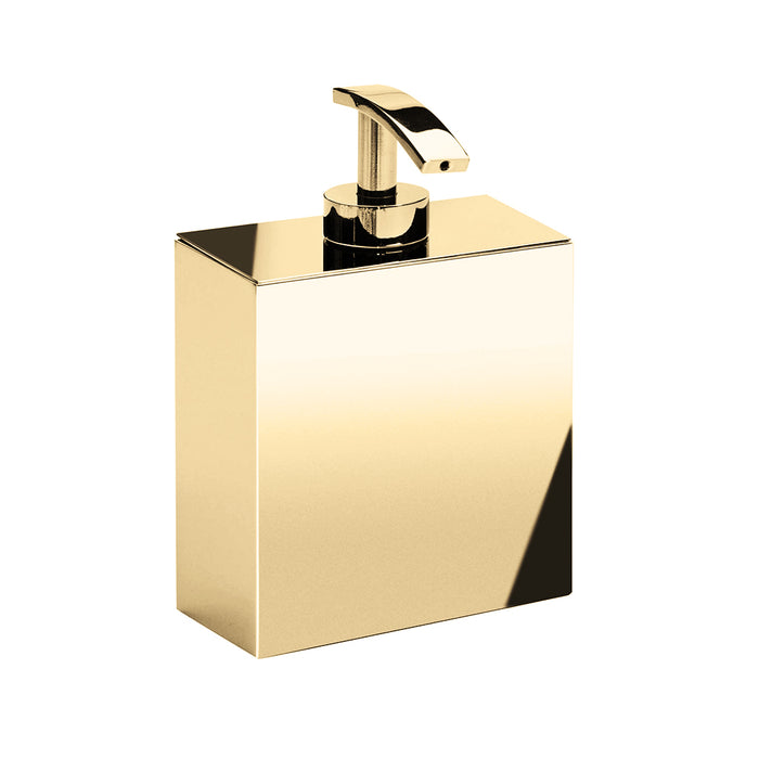 Box Metal Lineal Soap Dispenser - Free Standing - 4" Brass/Gold