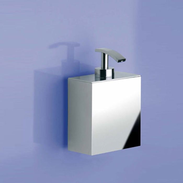 Box Metal Lineal Soap Dispenser - Wall Mount - 4" Brass/Polished Chrome