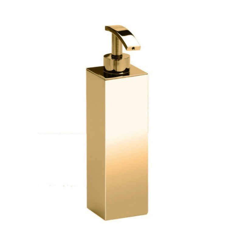 Box Metal Lineal Soap Dispenser - Free Standing - 8" Brass/Satin Gold (Final Sale)