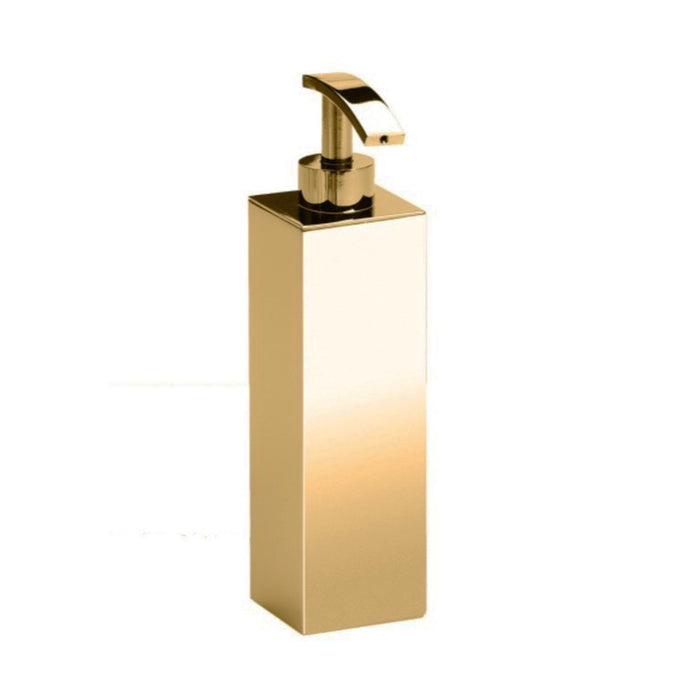 Box Metal Lineal Soap Dispenser - Free Standing - 8" Brass/Satin Gold - Last Unit Special Offer