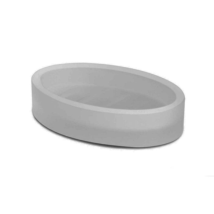 Universal Soap Dish - Free Standing - 5" Glass/Silver - Last Unit Special Offer