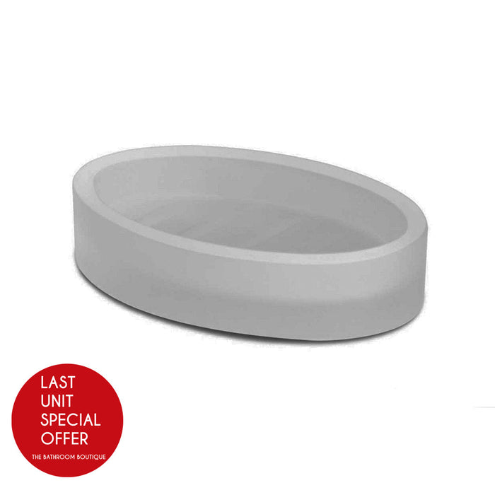 Universal Soap Dish - Free Standing - 5" Glass/Silver - Last Unit Special Offer