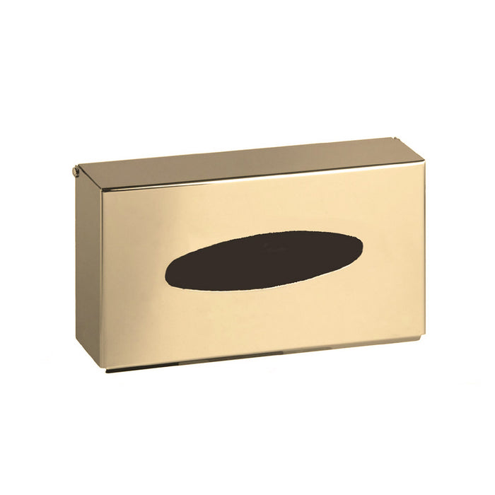 Universal Tissue Box - Wall Or Free Installation - 9" Brass/Satin Gold - Last Unit Special Offer