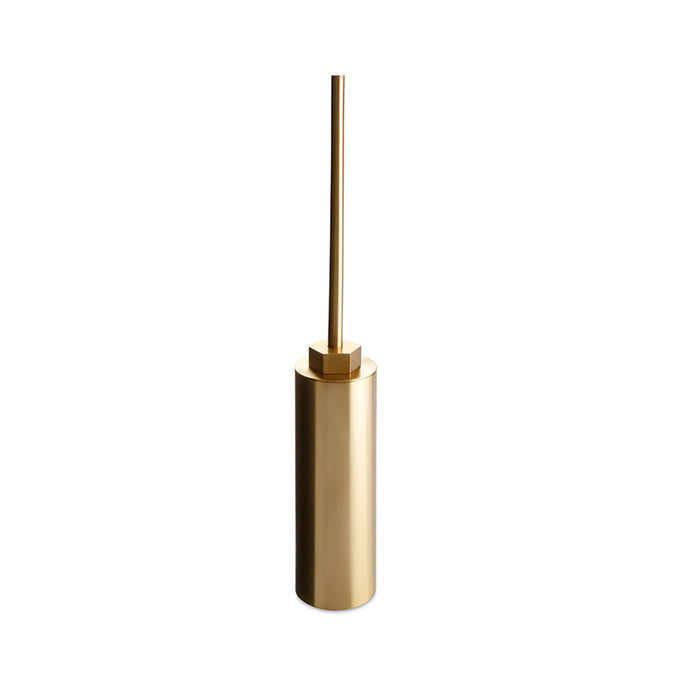 Geometric Toilet Brush Holder - Free Standing - 20" Brass/Satin Gold