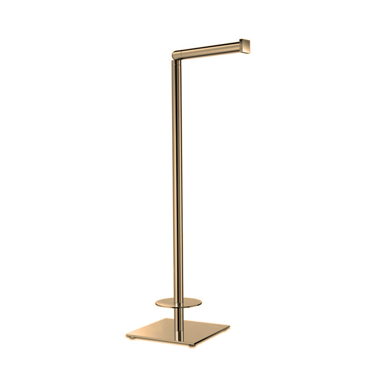 Universal Square Spare And Toilet Paper Holder - Free Standing - 19" Brass/Satin Gold (Final Sale)