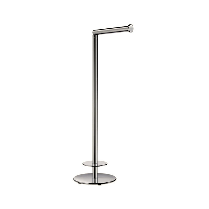 Universal Round Spare And Toilet Paper Holder - Free Standing - 19" Brass/Brushed Nickel