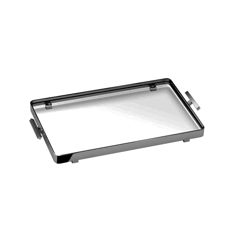 Box Metal Tray - Free Standing - 11" Brass/Glass/Matt Black (Final Sale)