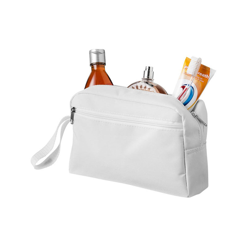 Universal Travel Toilet Bag - Free Standing - 10" Leather/White - Last Unit Special Offer