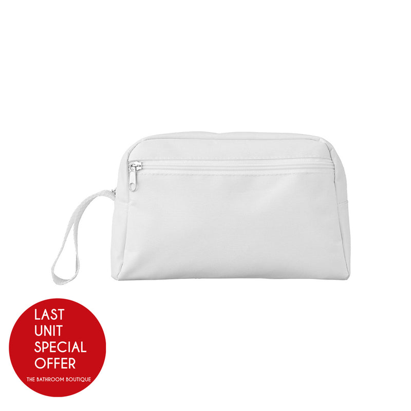 Universal Travel Toilet Bag - Free Standing - 10" Leather/White - Last Unit Special Offer